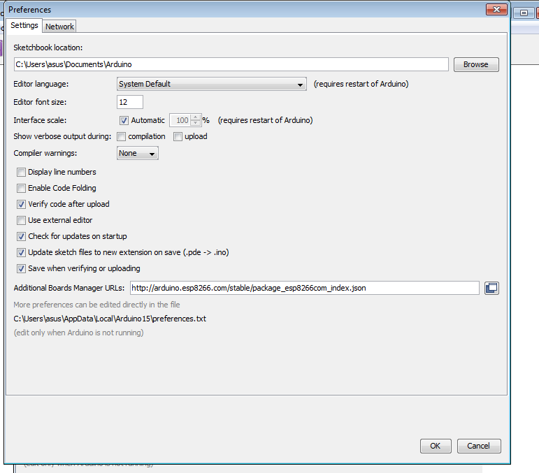 Adding ESP8266 to Arduino IDE